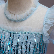 Load image into Gallery viewer, Costume Princess Elsa Cosplay Dress For Girls Birthday Party Dress With Accessories