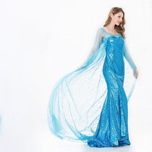 Load image into Gallery viewer, Women's Frozen Costume Princess Elsa Cosplay Sequin Dress With Wig