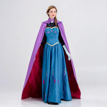 Load image into Gallery viewer, Women's Frozen Costume Princess Anna Cosplay Sequin Dress With Wig