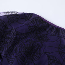 Load image into Gallery viewer, Girls Witch Costume Robe Halloween Witch Cosplay Purple Robe with Witch Hat