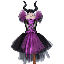 Load image into Gallery viewer, Maleficent Costume Evil Witch Cosplay Set With Wings and Horn Hat For Kids Halloween Party