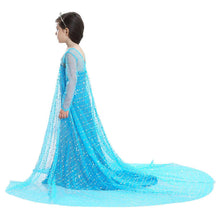 Load image into Gallery viewer, Kids Frozen Costume Princess Elsa Anna Cosplay Maxi Long Dress With Accessories