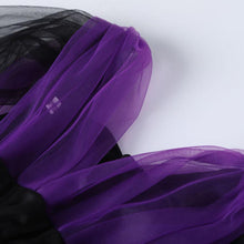 Load image into Gallery viewer, Girls Witch Costume Dress Halloween Witch Cosplay Purple Dress with Witch Hat