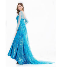 Load image into Gallery viewer, Women's Frozen Costume Princess Elsa Cosplay Sequin Dress With Wig