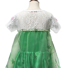 Load image into Gallery viewer, Kids Frozen Costume Princess Elsa Cosplay Birthday or Party Green Dress With Accessories
