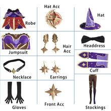 Load image into Gallery viewer, Genshin Impact Costume Astrologist Mona Megistus Cosplay Full Set Halloween Costume For Women