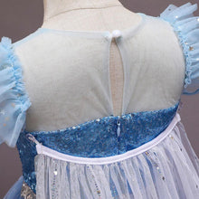 Load image into Gallery viewer, Costume Princess Elsa Cosplay Dress with Robe For Girls Birthday Party Dress With Accessories